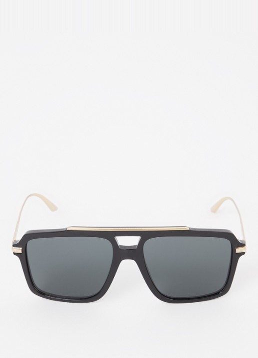 Dolce & Gabbana Piloten zonnebril DG4477 - detail zwart