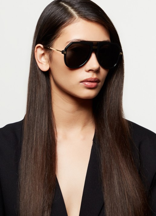 Dolce & Gabbana Piloten zonnebril DG6195 - voorkant 5 zwart