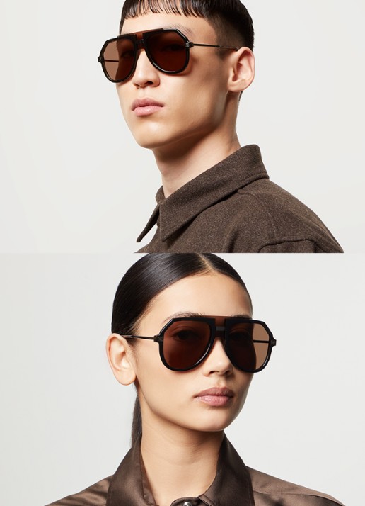 Dolce & Gabbana Piloten zonnebril DG6195   - voorkant 5 donkerbruin