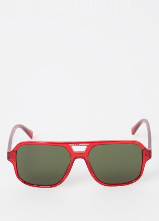 Dolce & Gabbana Piloten zonnebril DX4003 - detail rood