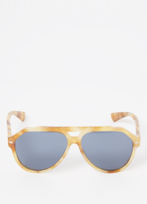 Dolce & Gabbana Piloten zonnebril gepolariseerd DG4452  - detail okergeel