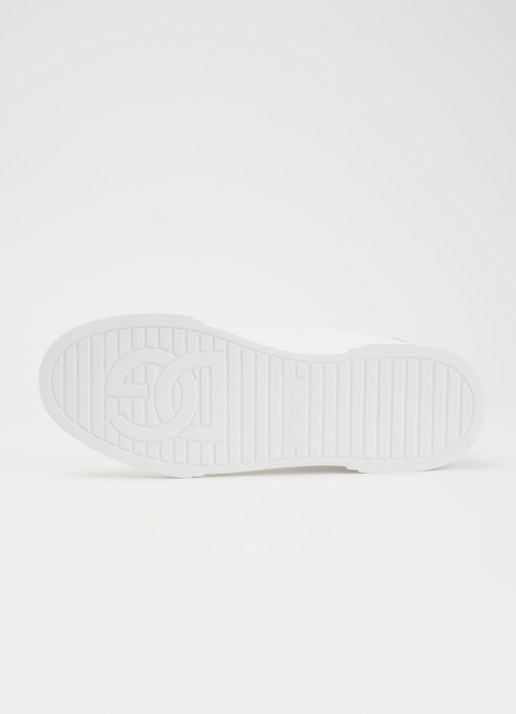 Dolce & Gabbana Portofino sneaker van kalfsleer - detail 5 gebroken wit