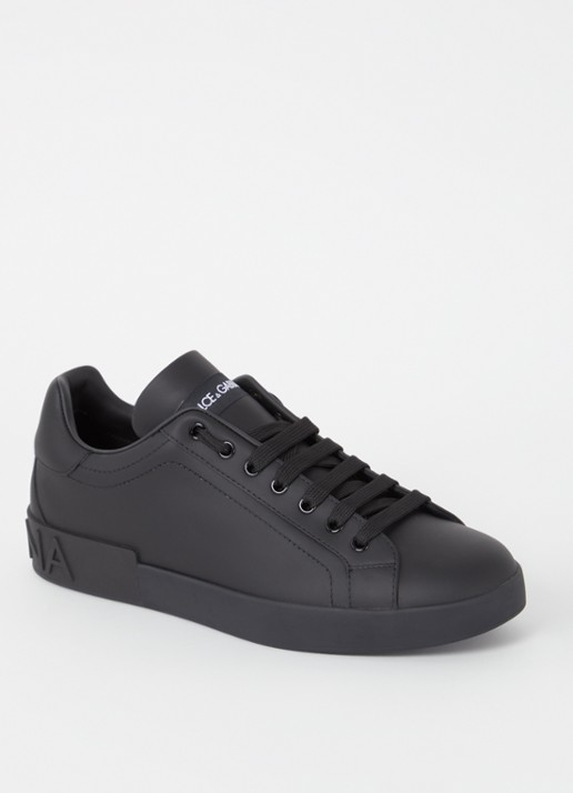 Dolce & Gabbana Portofino sneaker van kalfsleer - voorkant 5 zwart