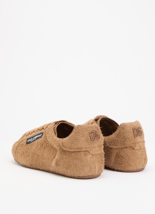 Dolce & Gabbana Portofino sneaker van kalfssuède met logo - achterkant 6 camel