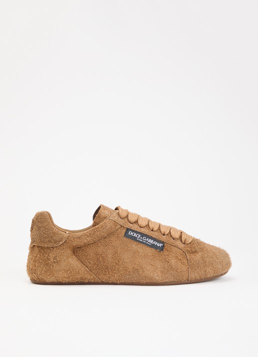 Dolce & Gabbana Portofino sneaker van kalfssuède met logo