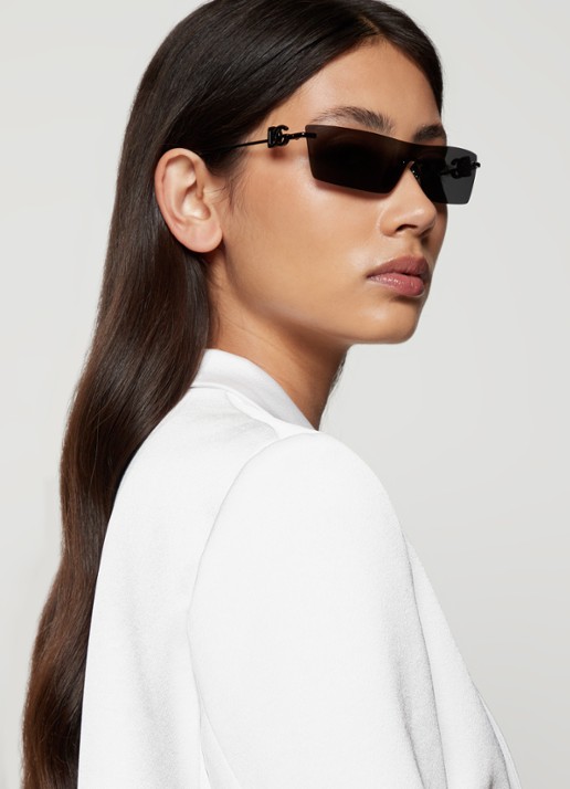 Dolce & Gabbana Retro zonnebril DG2292  - voorkant 5 zwart