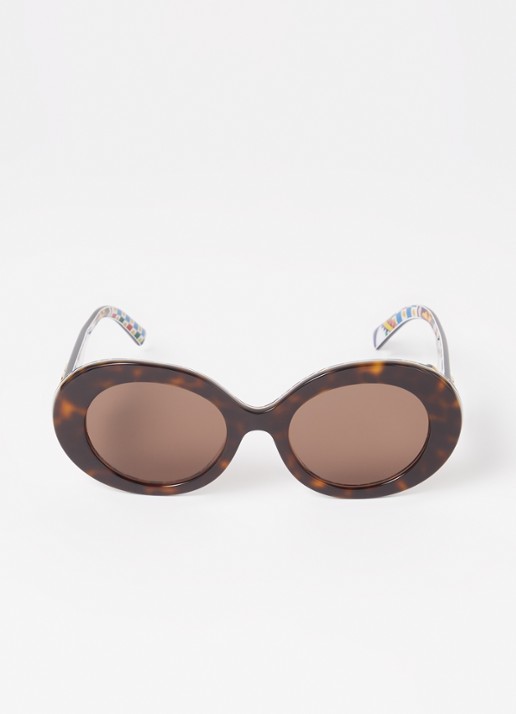 Dolce & Gabbana Retro zonnebril DG4448 - detail 3 bruin
