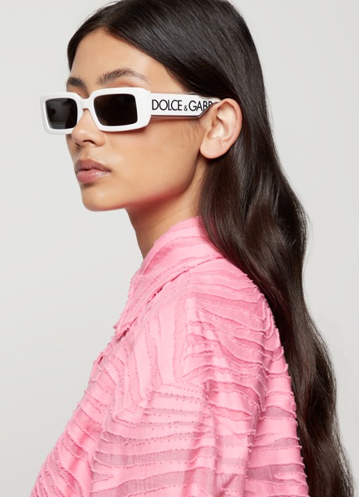 Dolce & Gabbana Retro zonnebril DG6187  - voorkant 2 wit