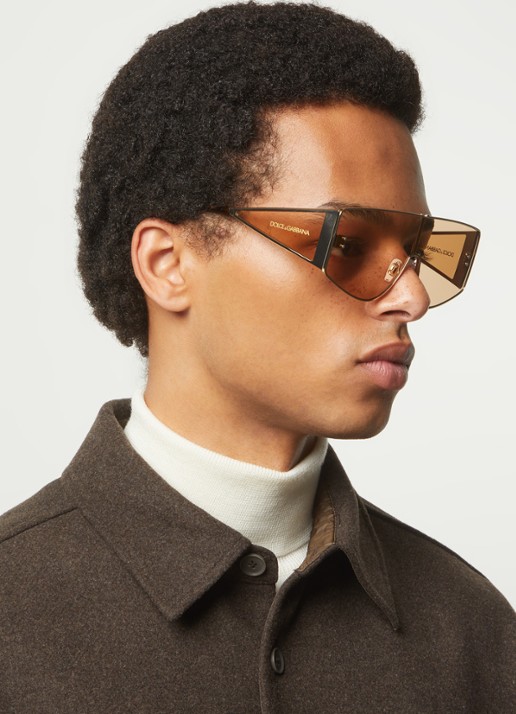 Dolce & Gabbana Shield zonnebril DG2305 - voorkant 5 goud