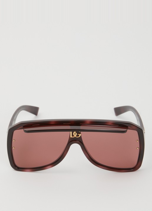 Dolce & Gabbana Shield zonnebril DG6205 - detail 2 donkerroze