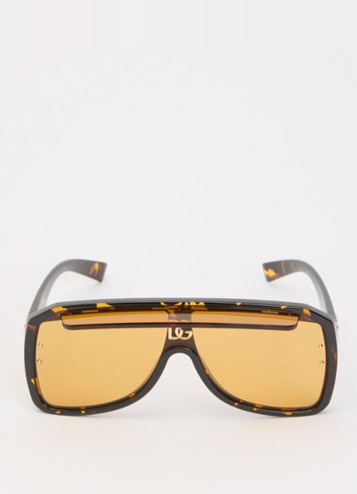 Dolce & Gabbana Shield zonnebril DG6205 - detail 2 bruin