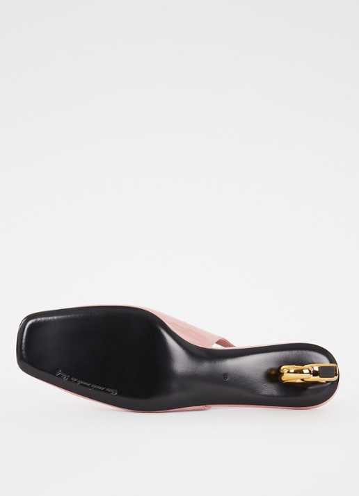 Dolce & Gabbana Slingback van kalfsleer met lakfinish - detail 4 zalmroze