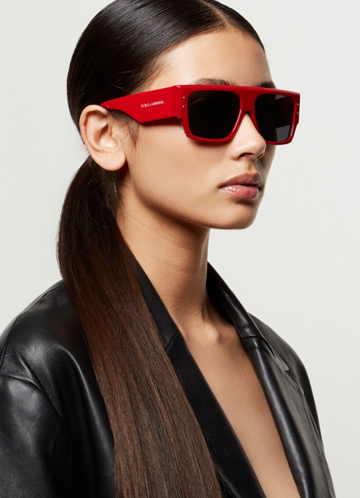 Dolce & Gabbana Wayfarer zonnebril DG4459  - voorkant 2 rood