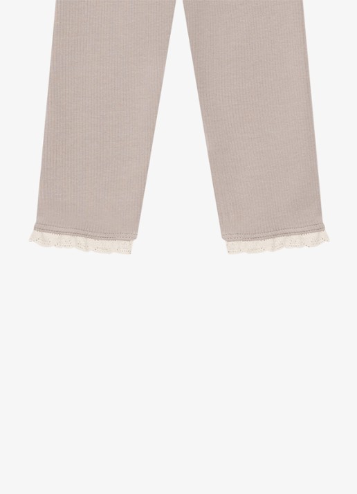 Donsje Amsterdam Affy legging met ribstructuur - detail oudroze
