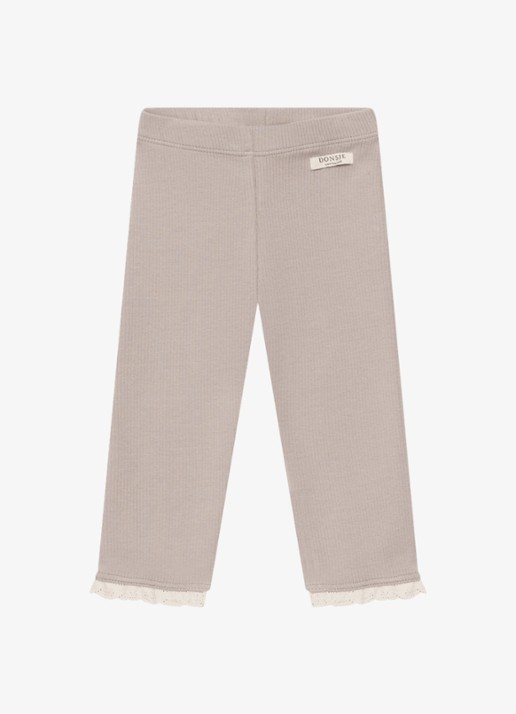 Donsje Amsterdam Affy legging met ribstructuur - voorkant 5 oudroze