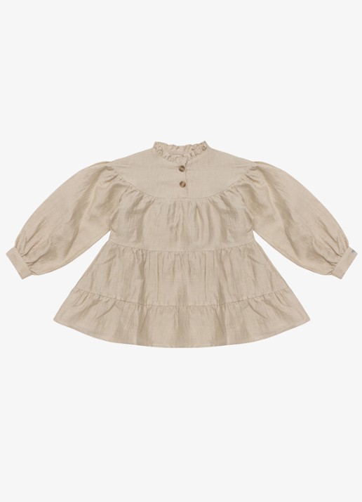 Donsje Amsterdam Aubrielle Dress - voorkant 2 naturel