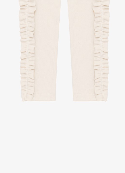 Donsje Amsterdam Audun legging met ruches - detail 3 creme