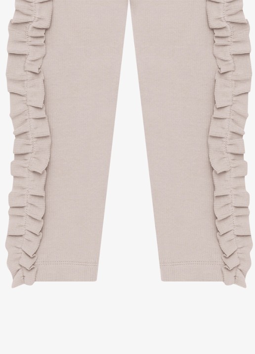 Donsje Amsterdam Audun legging met ruches - detail 2 oudroze