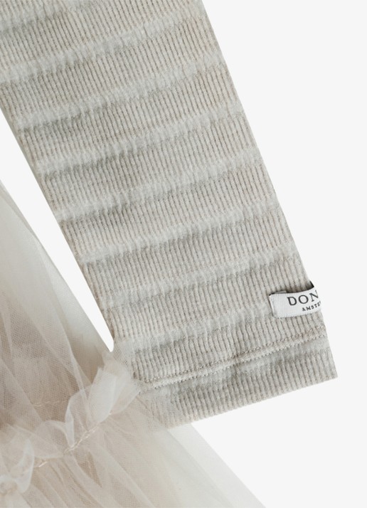 Donsje Amsterdam Aurin jurk met tule - detail 5 taupe