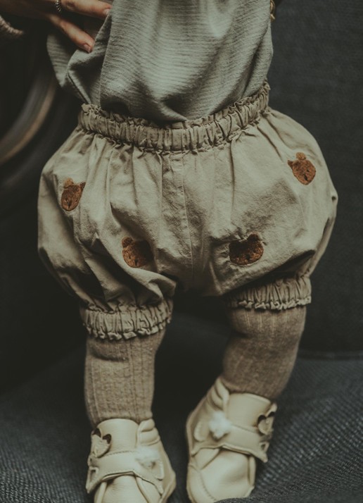 Donsje Amsterdam Carson bloomer van  katoen - voorkant 2 khaki
