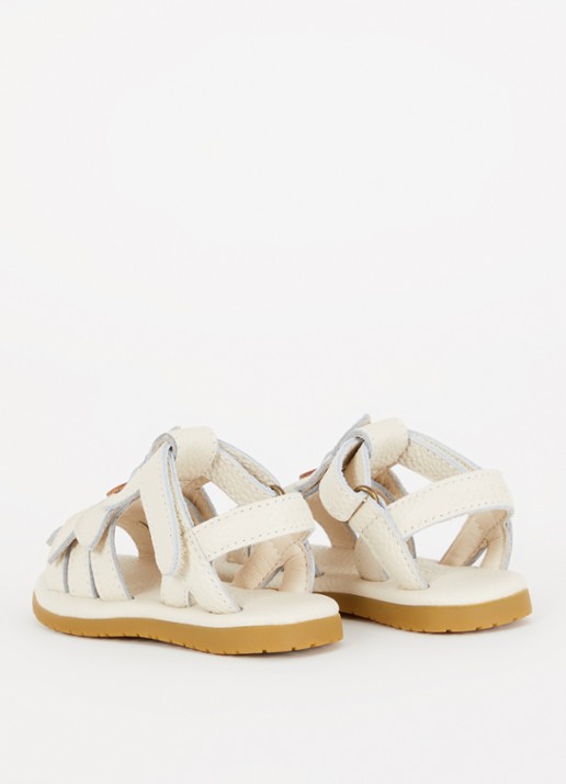 Donsje Amsterdam Daisy sandaal van leer - achterkant 4 gebroken wit