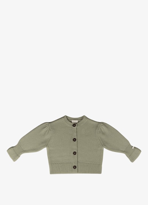 Donsje Amsterdam Dakote grofgebreid vest met pofmouw