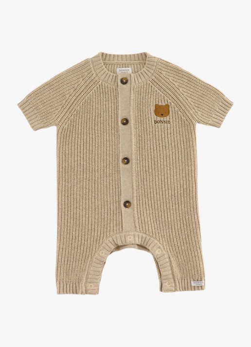 Donsje Amsterdam Dantje grofgebreide jumpsuit met borduring