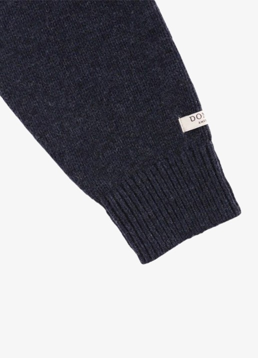 Donsje Amsterdam Denn fijngebreide trui van merino wol - detail 5 donkerblauw