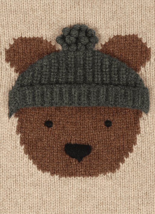 Donsje Amsterdam Denn Merino Wool Sweater | Bear - detail 3 beige