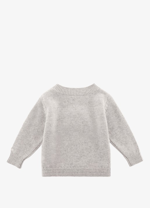 Donsje Amsterdam Denn Merino Wool Sweater | Lammy - achterkant 8 grijsmele