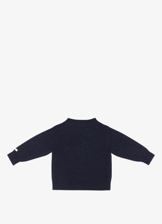 Donsje Amsterdam Denn Merino Wool Sweater | Lammy - achterkant 6 donkerblauw