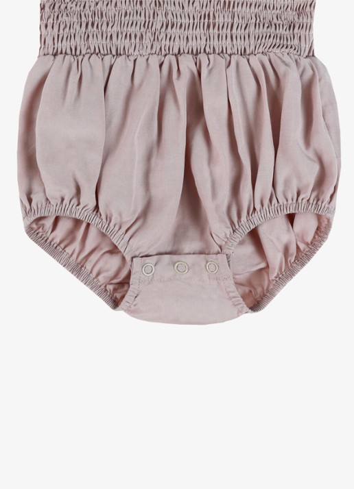 Donsje Amsterdam Eledor romper met smockwerk - detail 4 roze