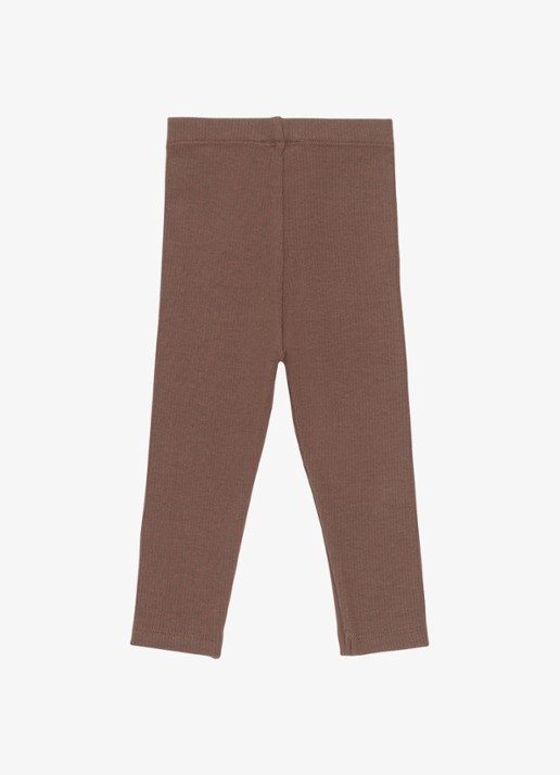 Donsje Amsterdam Ellie ribgebreide legging van  katoen - achterkant 5 bruin