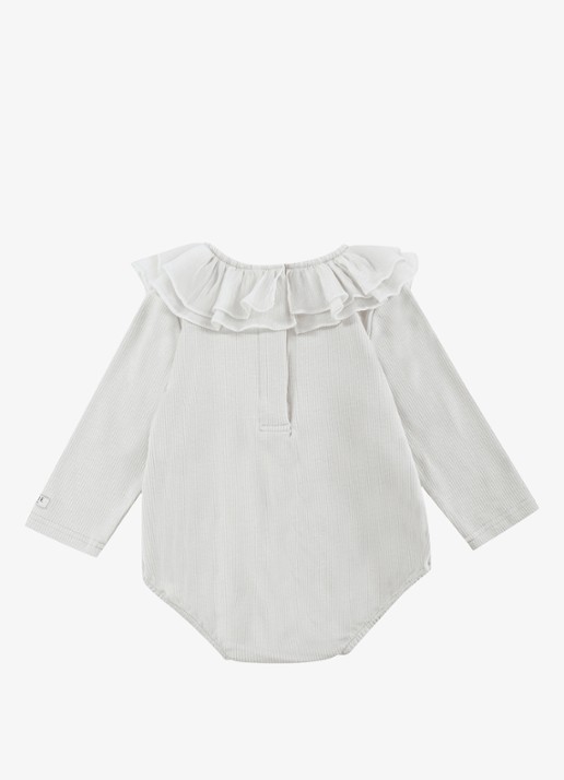 Donsje Amsterdam Fabien romper met volant - achterkant 3 beige