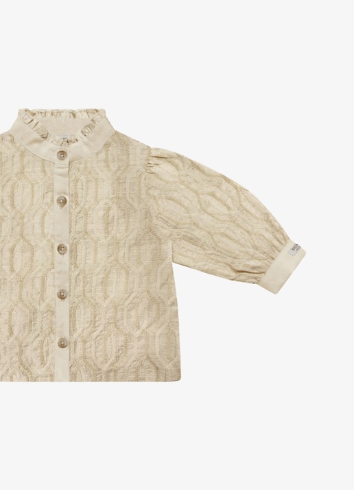 Donsje Amsterdam Fini blouse met ballonmouw - detail 3 taupe