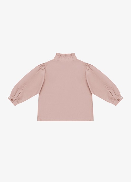 Donsje Amsterdam Fini blouse met opstaande kraag - achterkant 3 roze