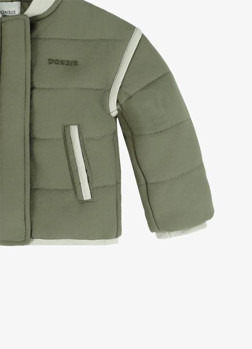 Donsje Amsterdam Flientje pufferjack met steekzakken - detail 7 groen
