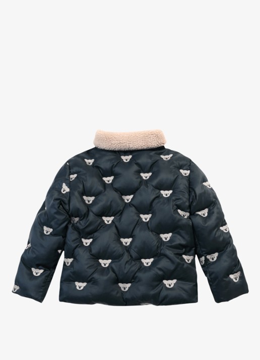 Donsje Amsterdam Florus gewatteerd jack met print - achterkant blauw