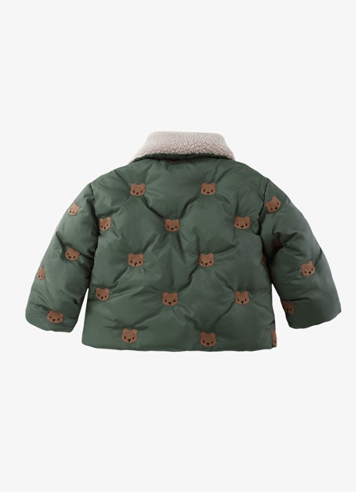 Donsje Amsterdam Florus pufferjas met print - achterkant 9 groen