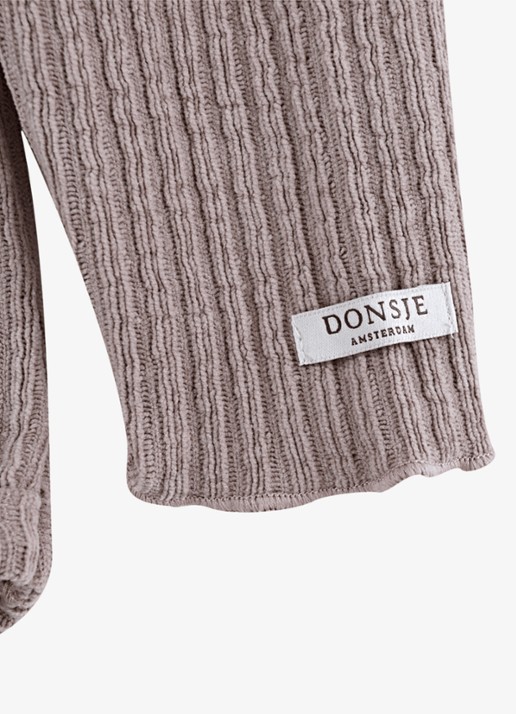 Donsje Amsterdam Giggie romper met ribstructuur - detail 4 grijs