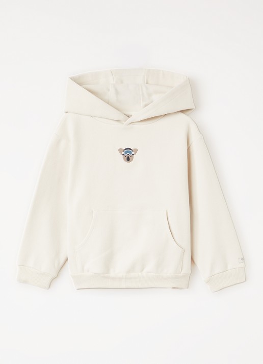 Donsje Amsterdam Herps hoodie met borduring - voorkant 2 beige