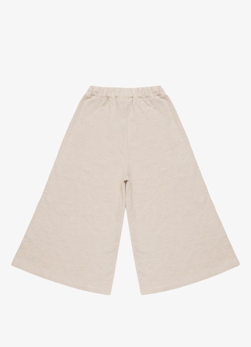Donsje Amsterdam Hoyien wide fit broek van katoen - achterkant 3 zand