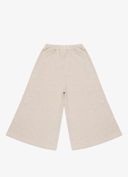 Donsje Amsterdam Hoyien wide fit broek van katoen - detail zand