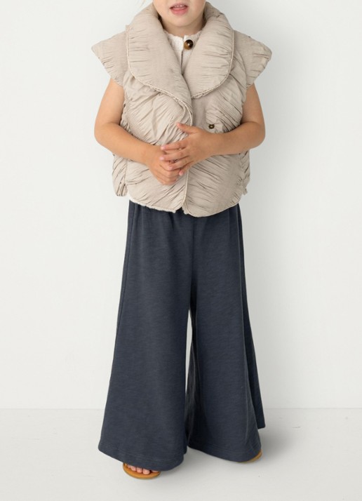 Donsje Amsterdam Hoyien wide fit broek van katoen - voorkant 2 donkerblauw