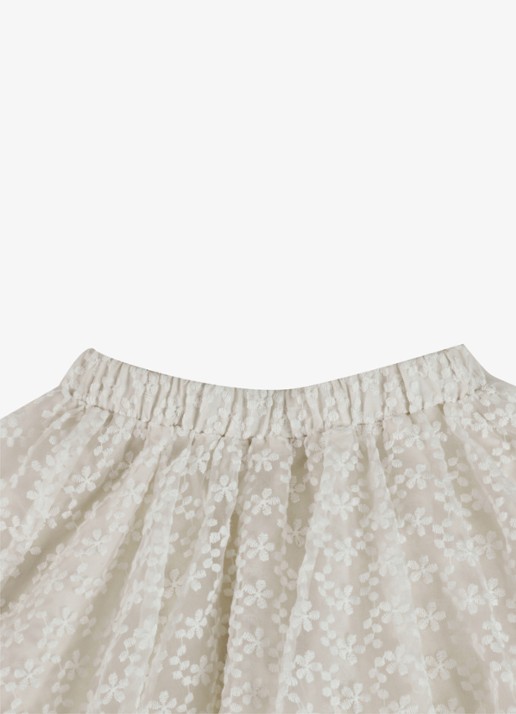 Donsje Amsterdam Ilea mini rok in katoenblend - detail wit