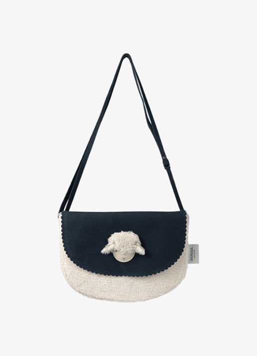 Donsje Amsterdam Ismay crossbody tas - achterkant donkerblauw