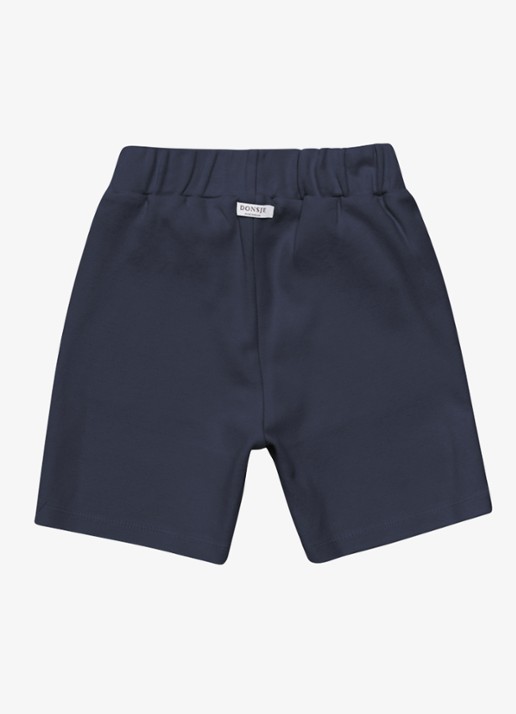 Donsje Amsterdam Ithri Koala straight fit korte joggingbroek van katoen - achterkant donkerblauw