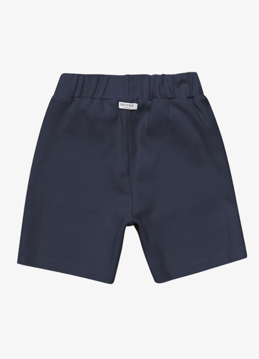 Donsje Amsterdam Ithri Koala straight fit korte joggingbroek van katoen - achterkant donkerblauw