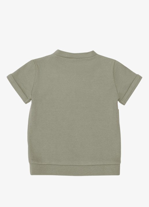 Donsje Amsterdam Jarne Bear t-shirt van katoen  - achterkant 5 groen