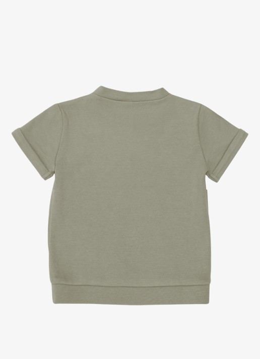 Donsje Amsterdam Jarne Bear t-shirt van katoen  - achterkant 6 groen